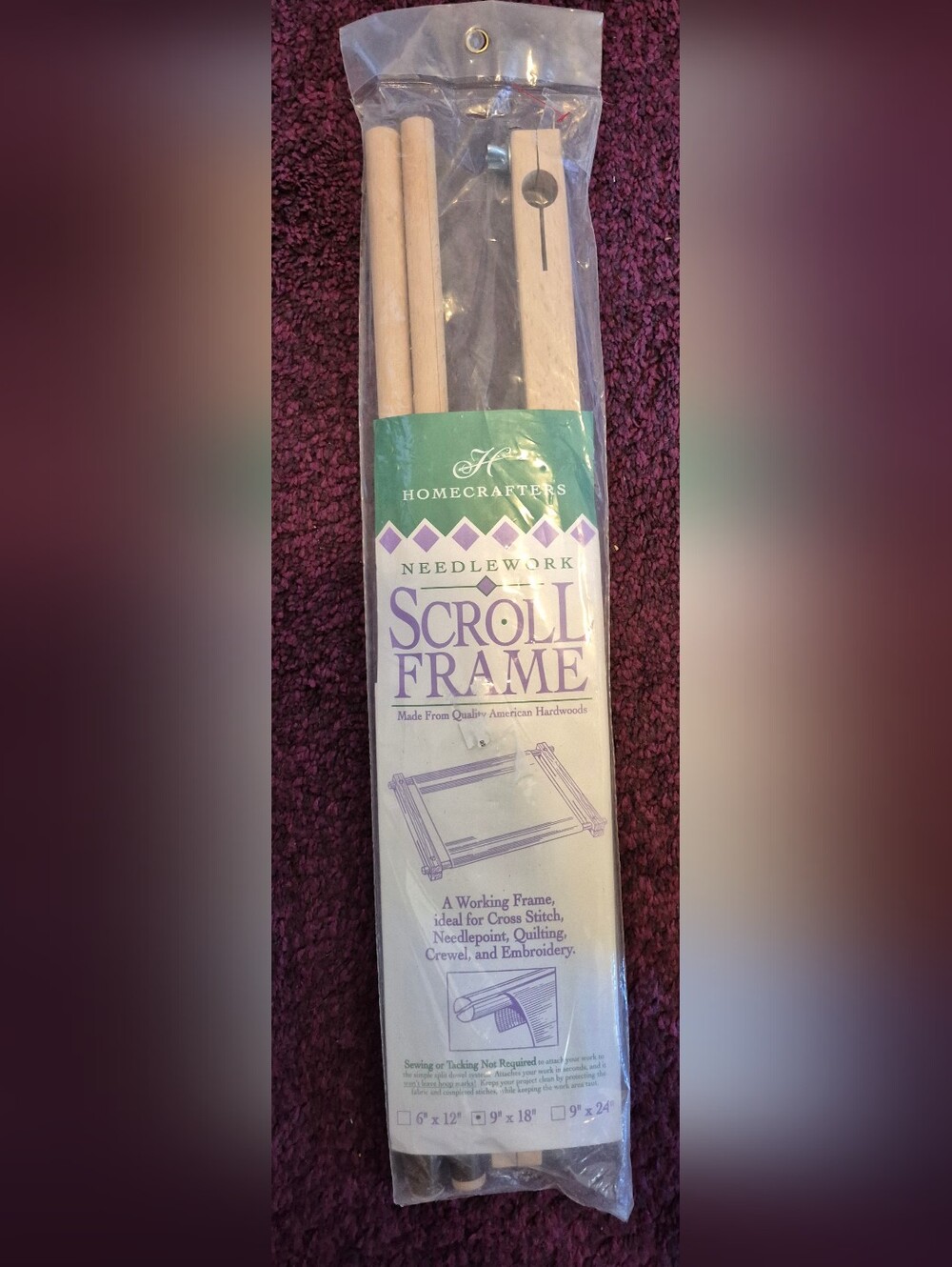 Scroll Frame For Needlework By Home Crafters